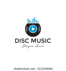 Plantilla de diseño de logotipo de música de disco