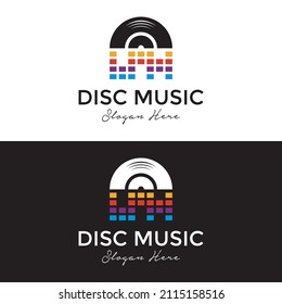 Disc Music Logo Design Template
