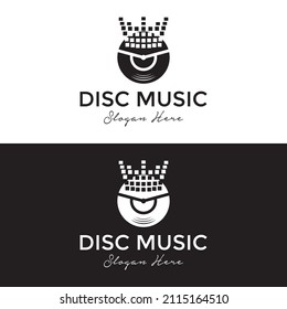 Disc Music Logo Design Template