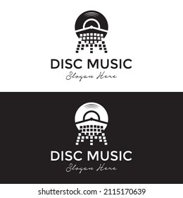 Disc Music Logo Design Template