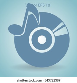 disc with music vector illustration