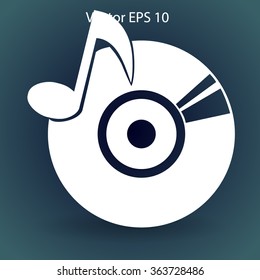 disc with music vector illustration