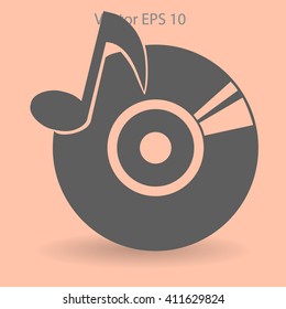 disc with music vector illustration