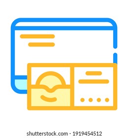 disc with operating system color icon vector. disc with operating system sign. isolated symbol illustration