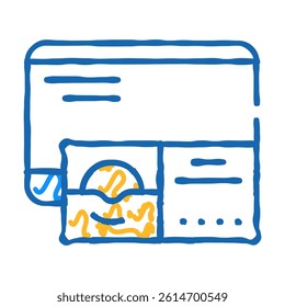 disc with operating system doodle icon sketch vector. disc with operating system sign. isolated symbol illustration