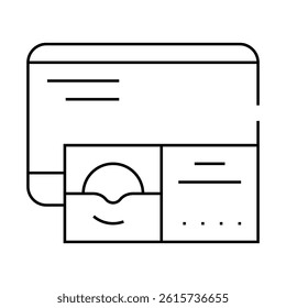 disc with operating system line icon vector. disc with operating system sign. isolated contour symbol black illustration