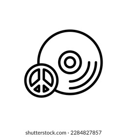 Disc Outline Icon Vector Illustration