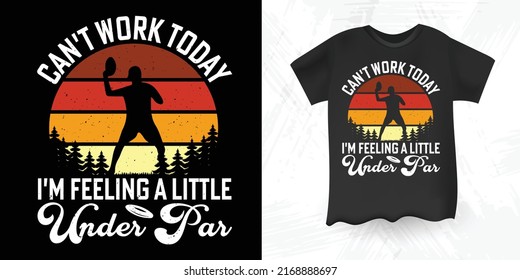 Disc Player Funny Retro Sunset Vintage Disc Golf T-shirt Design