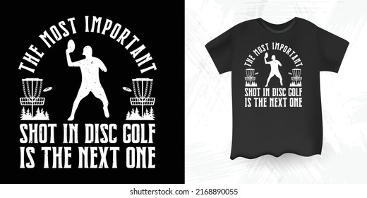 Disc Player Funny Vintage Disc Golf T-shirt Design