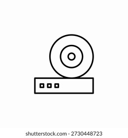 disc player icon sign vector