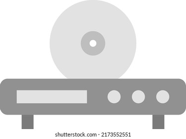 Disc Player icon vector image. Can also be used for News and Multimedia. Suitable for mobile apps, web apps and print media.