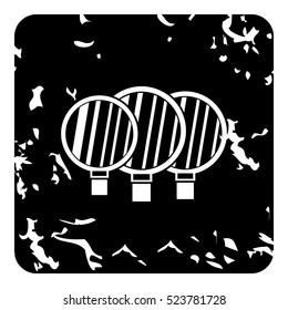Disc reflectors icon. Grunge illustration of reflectors vector icon for web design