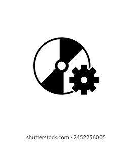 Disc Setting flat vector icon. Simple solid symbol isolated on white background