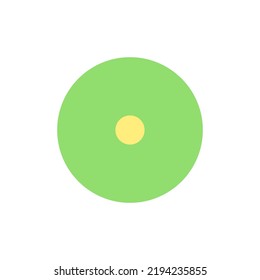 Disc storage flat color ui icon. Data record device. Copy and save files. Memory storage. Simple filled element for mobile app. Colorful solid pictogram. Vector isolated RGB illustration