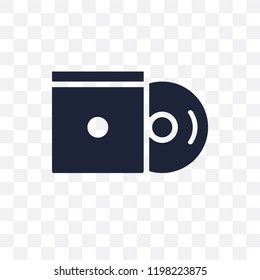 Disc transparent icon. Disc symbol design from Music collection. Simple element vector illustration on transparent background.