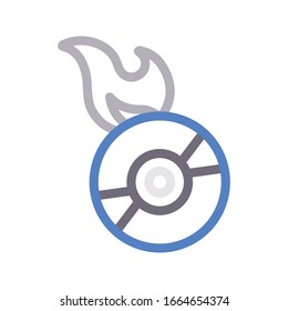 disc vector color line icon 