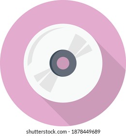 disc vector flat colour icon