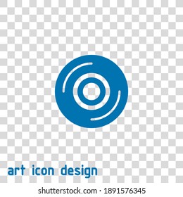 CD-Vektorsymbol auf abstraktem Hintergrund