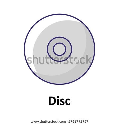 Disc Vector icon which can easily modify or edit
