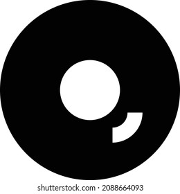 ilustración vectorial de disco aislada en un fondo transparente. iconos vectoriales de glifo para el concepto o gráficos web.