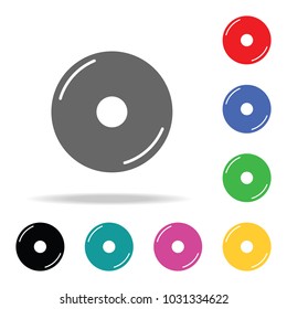 disc web icon. Elements in multi colored icons for mobile concept and web apps. Icons for website design and development, app development on white background