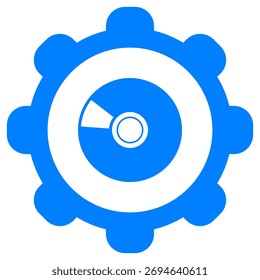 Disc and wheel on white