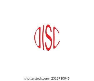 Disc word typography design.  Printable on T-shirt, Poster, Banner. Illustration Vector Design