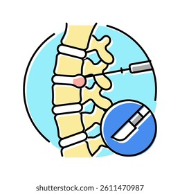 discectomy surgery doctor color icon vector. discectomy surgery doctor sign. isolated symbol illustration