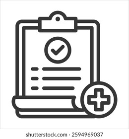 Discharge Planning Outline Icon Vector Illustration