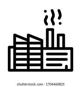 discharge of station harmful substances into air icon vector. discharge of station harmful substances into air sign. isolated contour symbol illustration