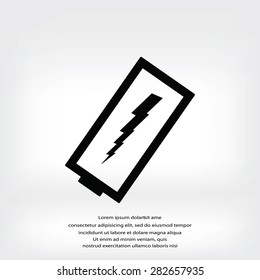 discharged battery icon