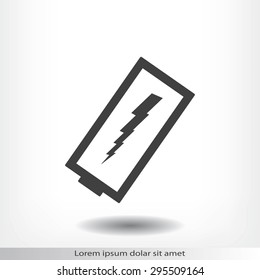 discharged battery icon