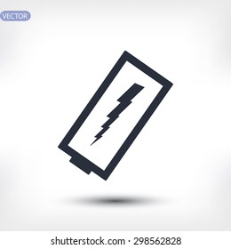 discharged battery icon