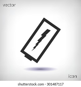 discharged battery icon