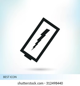 discharged battery icon