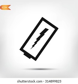discharged battery icon
