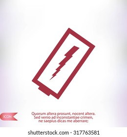 discharged battery icon