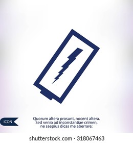 discharged battery icon