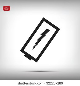 discharged battery icon