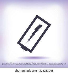 discharged battery icon