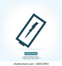 discharged battery icon