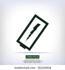 discharged battery icon