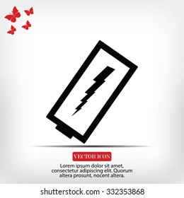 discharged battery icon