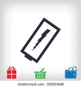 discharged battery icon