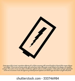 discharged battery icon