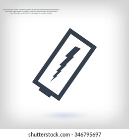 discharged battery icon