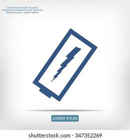discharged battery icon
