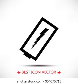 discharged battery icon