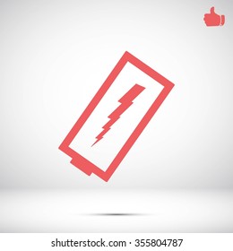 discharged battery icon
