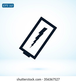 discharged battery icon